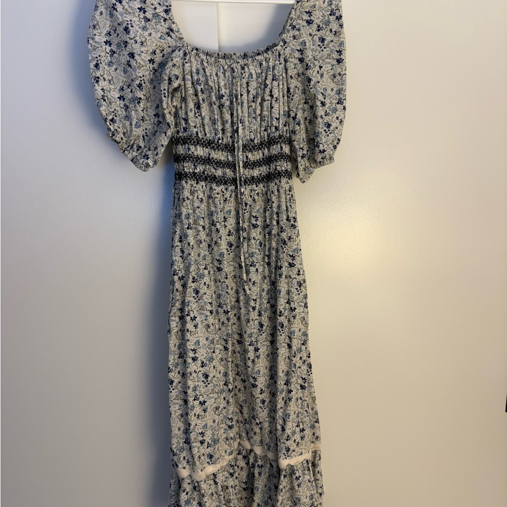 Johnny Was Floral Midi Dress